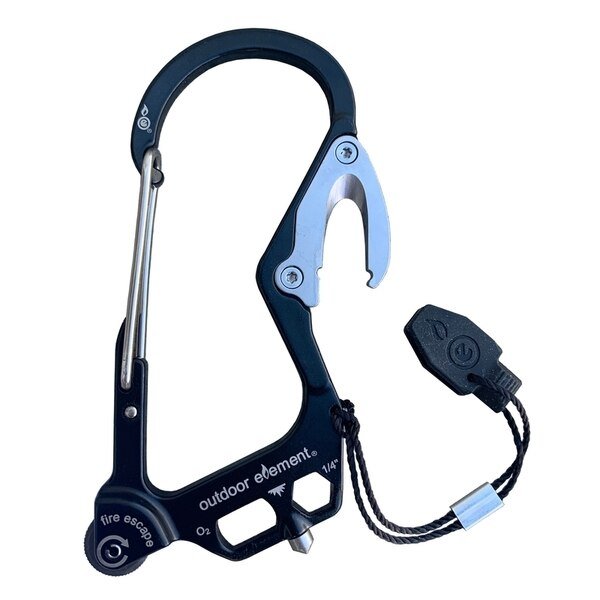 MULTI TOOL CARABINER BLK, Outdoor Element, Mfr#: FEBLK