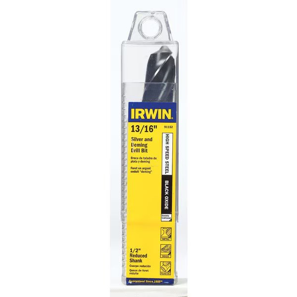 BIT DRILL13/16""1/2SHANK, Irwin, Mfr#: 91152