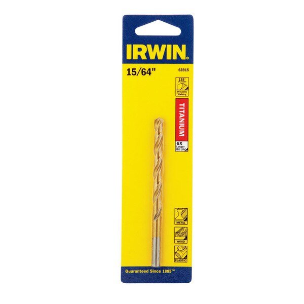 BIT DRILL15/64""TIN 135PT, Irwin, Mfr#: 63915