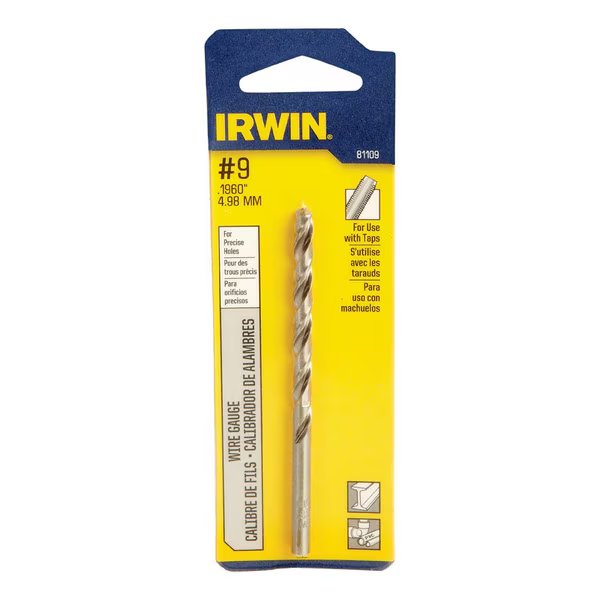 Bit Drill #9Wire Ga Cd, Irwin, Mfr#: 81109