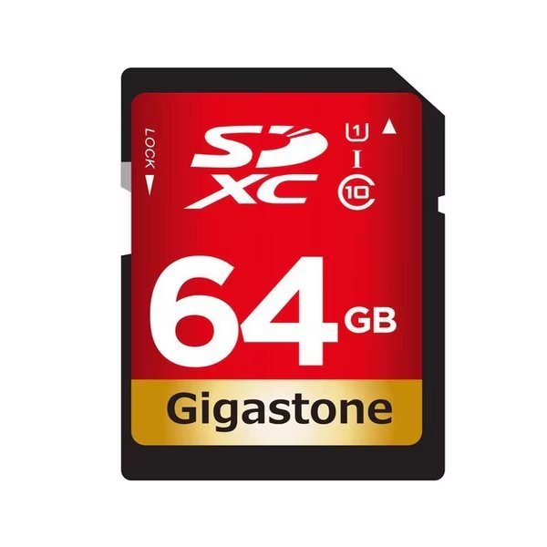 GIGASTONE SDHC 64GB, Gigastone, Mfr#: GS-SDHC80U164G