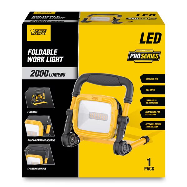 LED CRD WORK LT 2000L, Feit Electric, Mfr#: WORK2000XLPLUGF