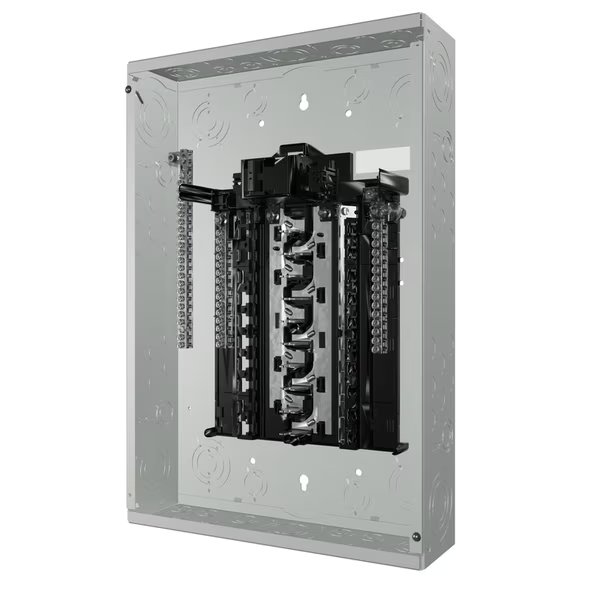 Combination Circuit Breaker Panel, SN, 20 Spaces, 200A, 120/240V AC, Main Circuit Breaker, 1 Phase, Siemens, Mfr#: SN2040B1200