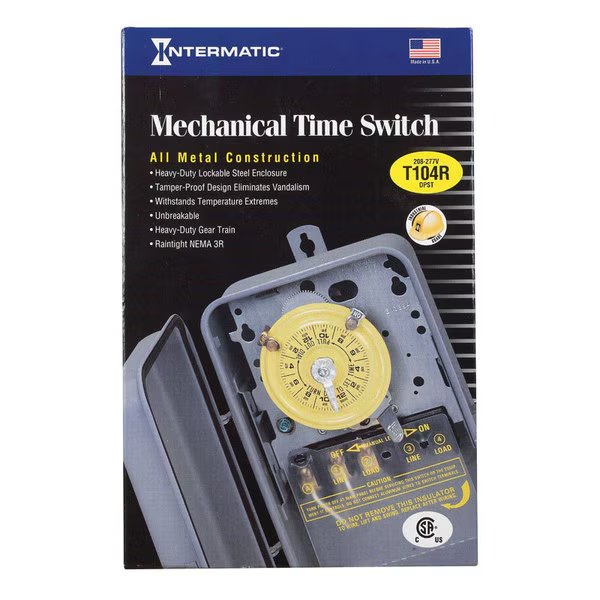 Mech Timr Swtch208/277V, Intermatic, Mfr#: T104RD89