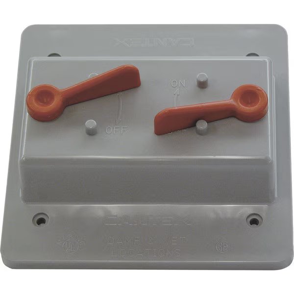 Electrical Box Cover, 2 Gang(s), PVC, Cantex, Mfr#: 5133331B