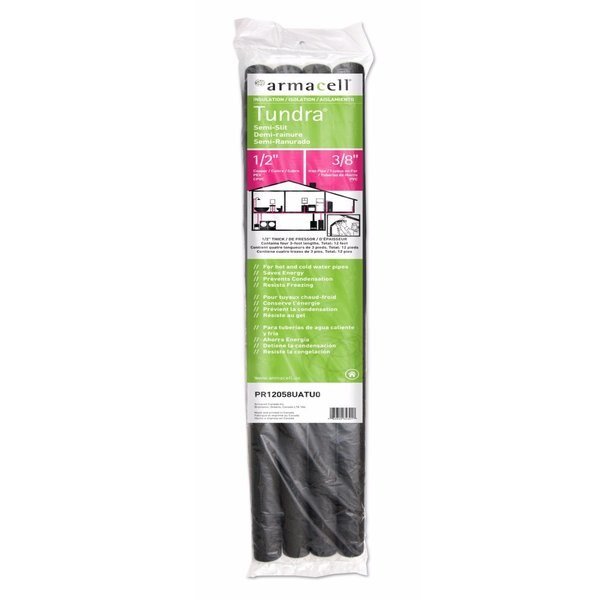 Tundra 1/2 in. X 3 ft. L Polyethylene Foam Pipe Insulation, Armacell, Mfr#: PR12058UATU0