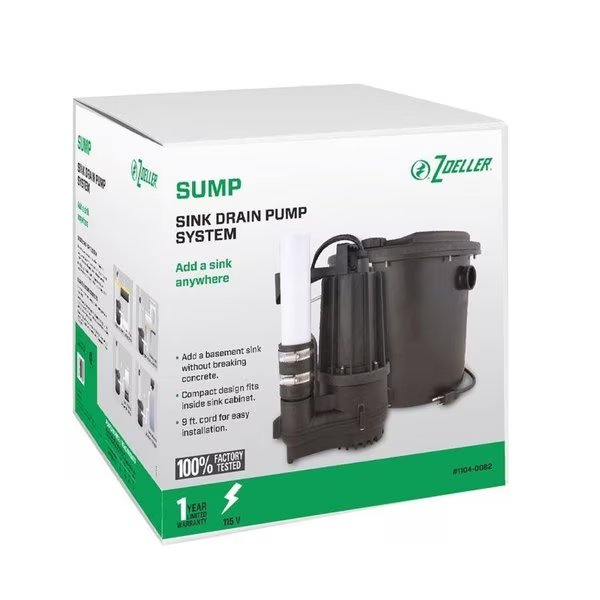 SINK PUMP SYSTM 13HP, Zoeller, Mfr#: 1104-0082