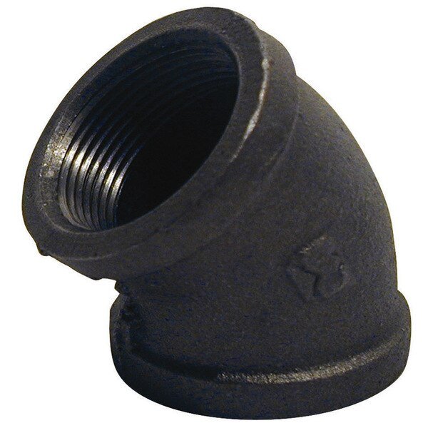 ELBOW BLACK 45DEG 1/4"", B & K, Mfr#: 520-201HC