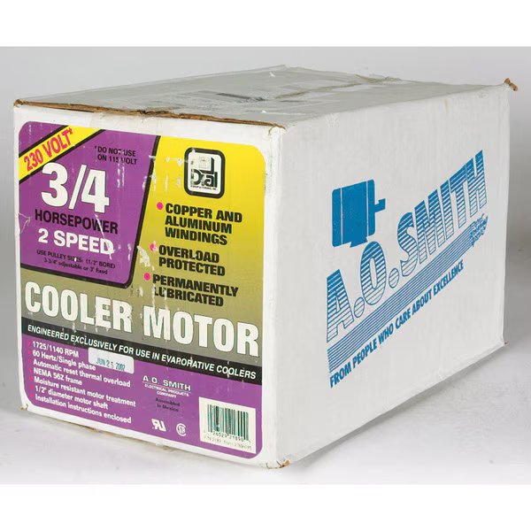 Cooler Motor 3/4 2Sp 230, Dial Mfg, Mfr#: 2189