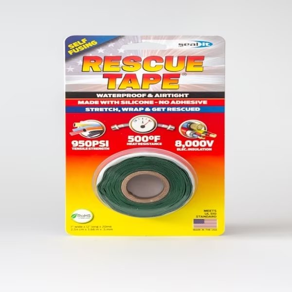 RESCUE TAPE 1"" X 12' GRN, Rescue Tape, Mfr#: RT12012BGN