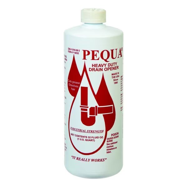 Pequa Liquid Professional Strength Drain Cleaner 32 oz, Keeney Mfg, Mfr#: P-10232