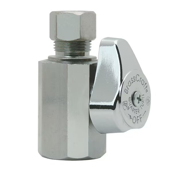 Stopvalve Strght 1/2X3/8, Brasscraft, Mfr#: G2R12X CD