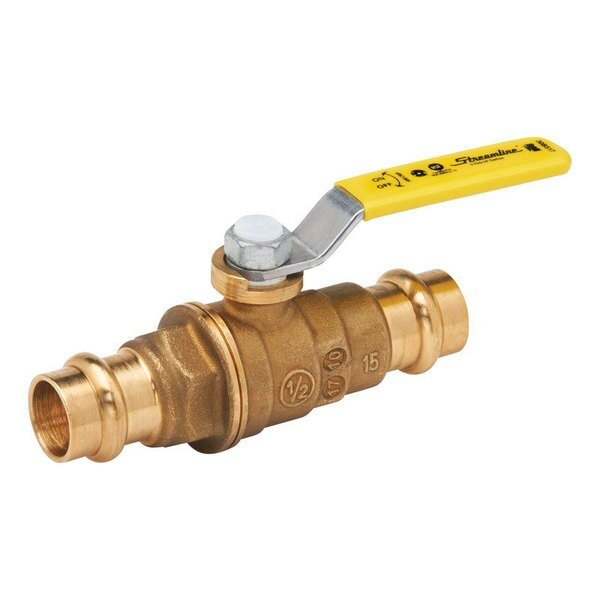 PRESS BALL VALVE 3/4"", Streamline, Mfr#: 107-724LPV
