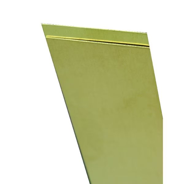 K&S 0.032 in. X 4 in. W X 10 in. L Brass Sheet Metal, K&S Precision Metals, Mfr#: 253