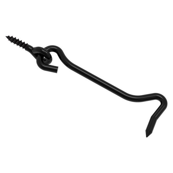Medium Black Steel 4 in. L Hook and Eye 1 pk, National Hardware, Mfr#: N166-005