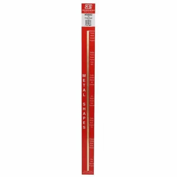 ANGLE BRASS 1/8X12in., K&S Precision Metals, Mfr#: 9880