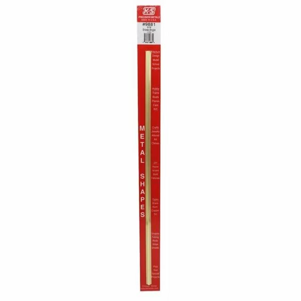 ANGLE BRASS 3/16X12in., K&S Precision Metals, Mfr#: 9881