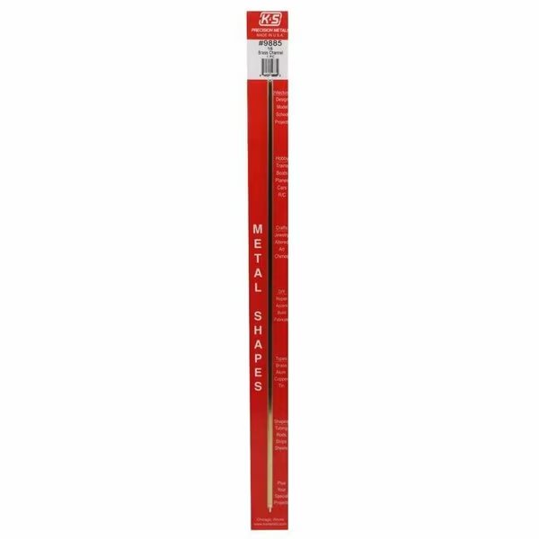 BRS TUBE SQR 1/8X1/8X12in., K&S Precision Metals, Mfr#: 9885