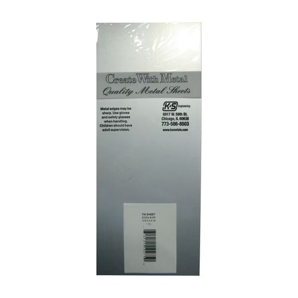 Tin Sheet Metal.013 4X10, K&S Precision Metals, Mfr#: 275