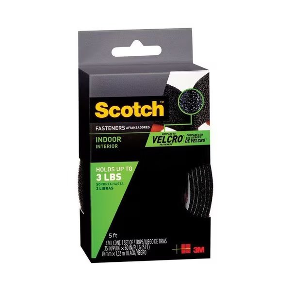 Medium Foam Hook and Loop Fastener 60 in. L 1 pk, Scotch, Mfr#: RF4741