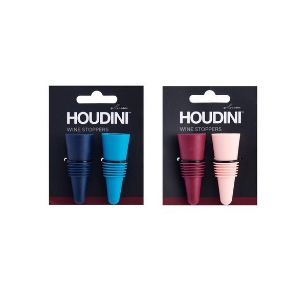 Assorted Stainless Steel/Silicone Bottle Stopper, Houdini, Mfr#: W9319