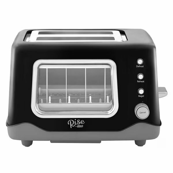 TOASTER BLACK 2SLICE, Rise By Dash, Mfr#: RCVT200GBBK02