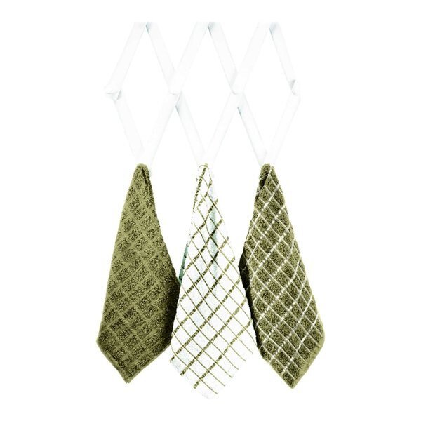 Mocha Cotton Check Kitchen Towel , 3PK, Ritz, Mfr#: 82461