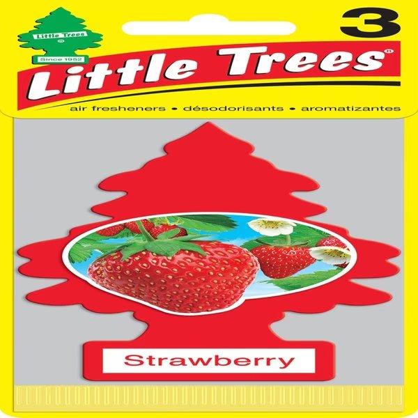 Little Trees Red Strawberry Air Freshener , 3PK, Little-Trees, Mfr#: U3S-32012