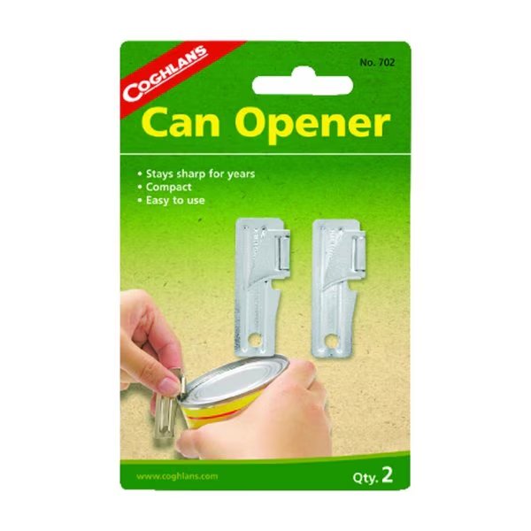 Can Opener 5.625 in. H X 3.750 in. W X 0.125 in. L , 2PK, Coghlans, Mfr#: 702