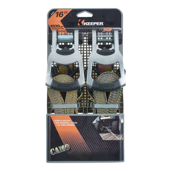 TIE-DOWN 16' CAMO 1000#, Keeper, Mfr#: 47352