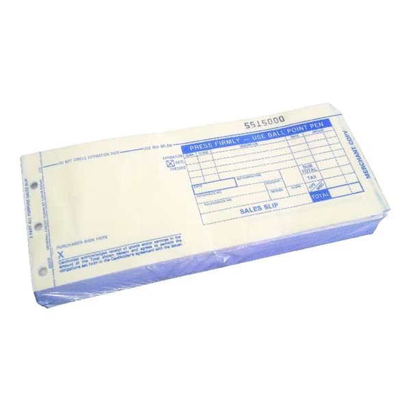 Centurion 3-1/4 in. W X 7-7/8 in. L Charge Card Sales Slip , 100PK, Centurion, Mfr#: 93392