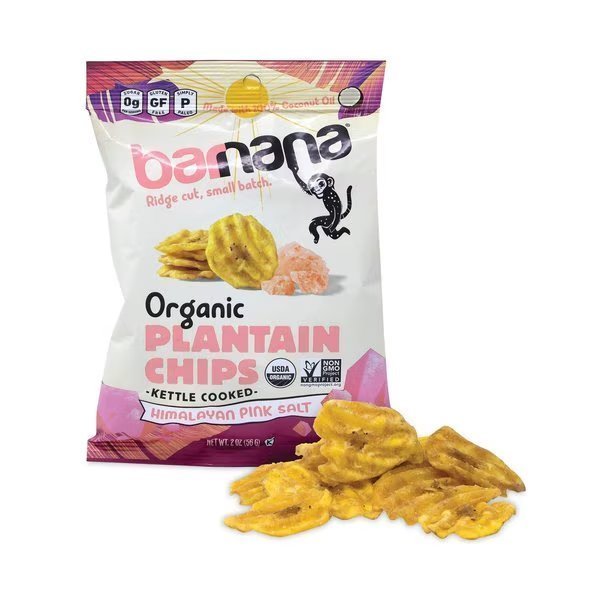 Himalayan Pink Sea Salt Plantain Chips, 2 oz Bags, 12PK, Barnana, Mfr#: 810050883788