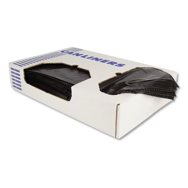10 gal Trash Bags, 24 in x 23 in, Premium, 0.55 mil, Black, 500 PK, Heritage, Mfr#: H4823HK