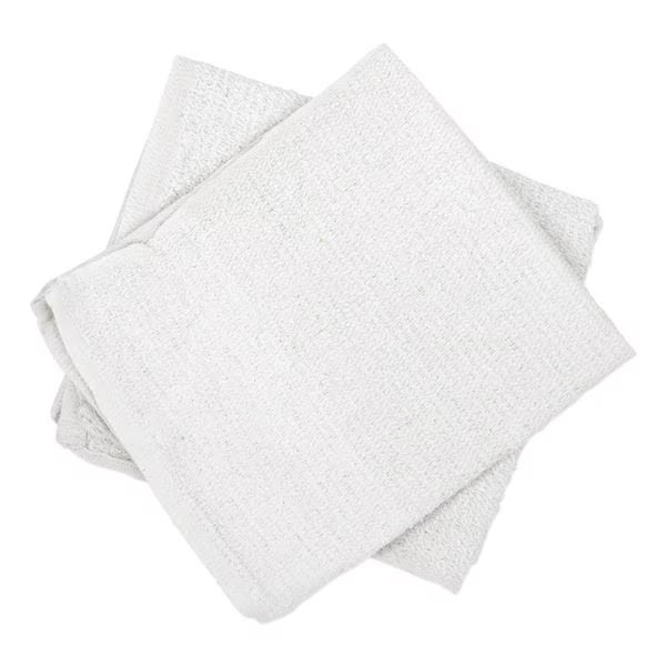 Counter Cloth/Bar Mop, White, Cotton, PK60, Hospeco, Mfr#: 536-60-5DZBX