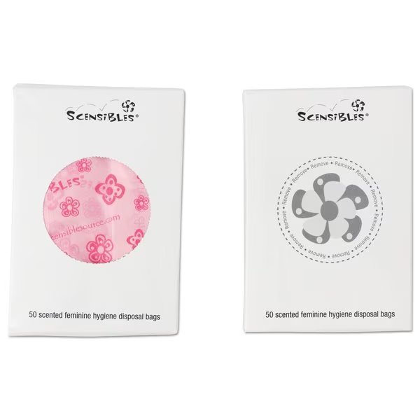 Scensibles Personal Disposal Bags, 3.38 in. x 9.75 in., Pink, PK1200, 1200PK, Hospeco, Mfr#: SBX50