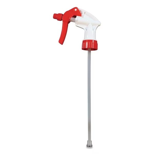 Gen Purpose Trigger Sprayer, 9.88in Tube, Fits 32oz Btl, Red/Wht, PK24, Impact Products, Mfr#: 590624-91