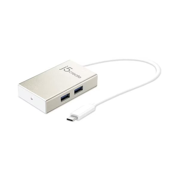 USB-C Hub, 4 Ports, Silver, J5Create, Mfr#: JCH343US
