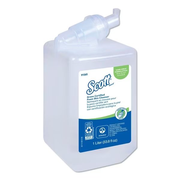 Essential Green Certified Foam Skin Cleanser, Neutral, 1000 mL Bottle, Scott, Mfr#: 91565