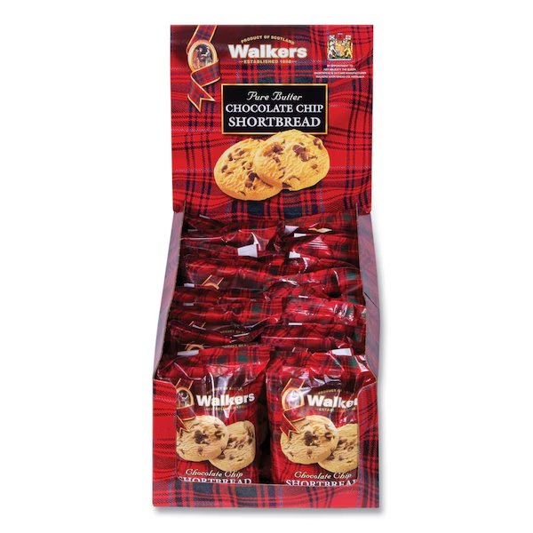 Shortbread Cookies, Chocolate Chip, 1.4 oz Pack, 2-Pack, 20PK, Walkers, Mfr#: OFXW1537D
