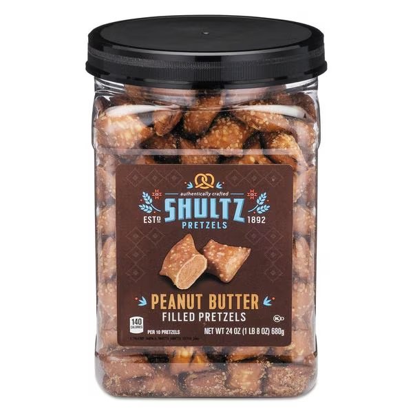 Pretzels, Peanut Butter, Tub, 1.5 oz, Shultz, Mfr#: 3598