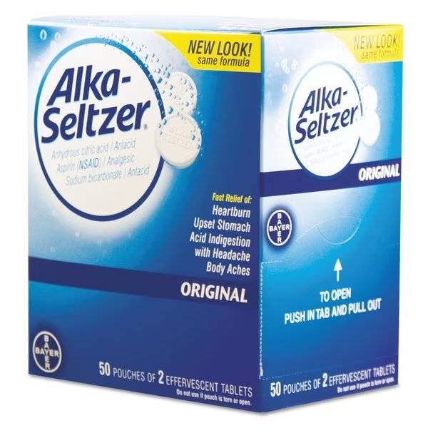 Antacid and Pain Relief Refills, PK50, Alka-Seltzer, Mfr#: 80659297