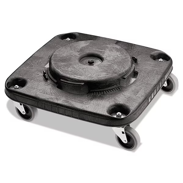 Brute Container Square Dolly, 250 lb Capacity, 17.25 x 6.25, Black, Rubbermaid Commercial, Mfr#: FG353000BLA