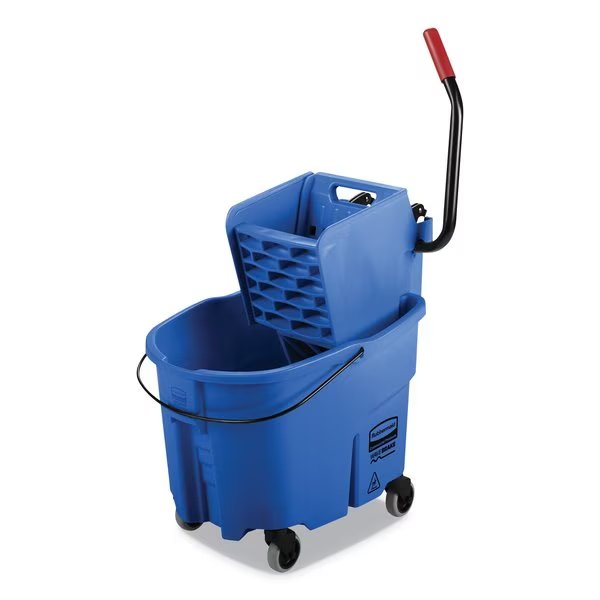 Side-Press Wringer Mop Bucket and Wringer Combination, Blue, Rubbermaid Commercial, Mfr#: FG758888BLUE