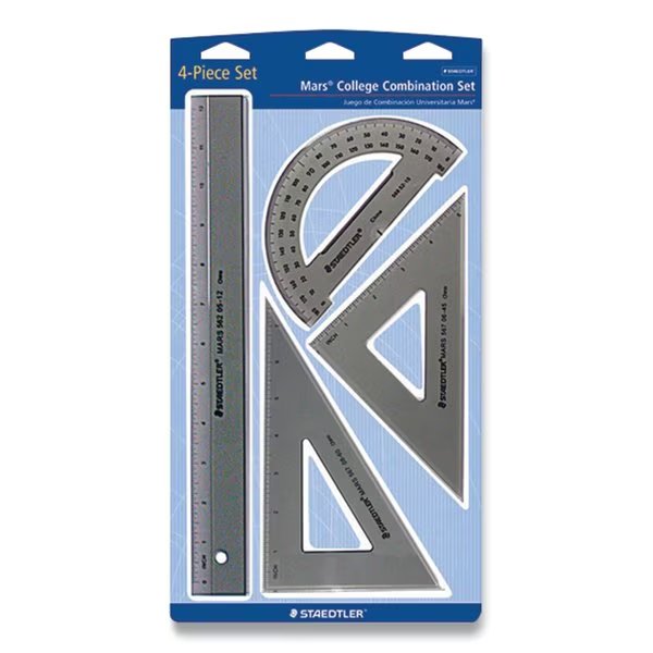 College Combination Set, Plastic, Transparent Smoke, Staedtler, Mfr#: 569 32BK