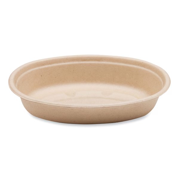 Fiber Bowls, Burrito Bowl, 24 oz, 8 x 5.3 x 1.6, Natural, Paper, 400PK, World Centric, Mfr#: BO-SC-UBBS-LFP