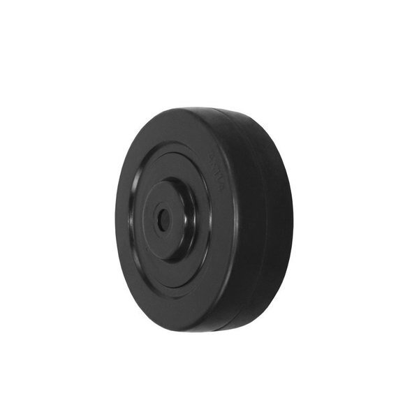 Wheel; 4X1.25 Hard Rubber (Black); 3/8