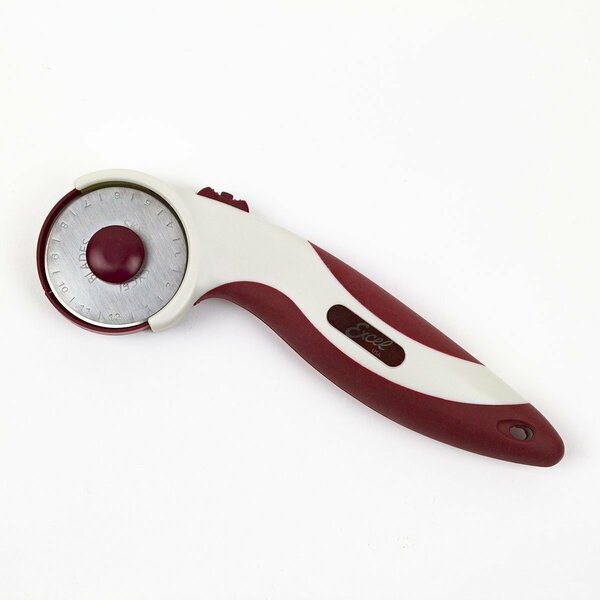 45mm Rotary Cutter with Ergonomic Handle Large Rotary Cutter, Red 12pk, Excel Blades, Mfr#: 60024