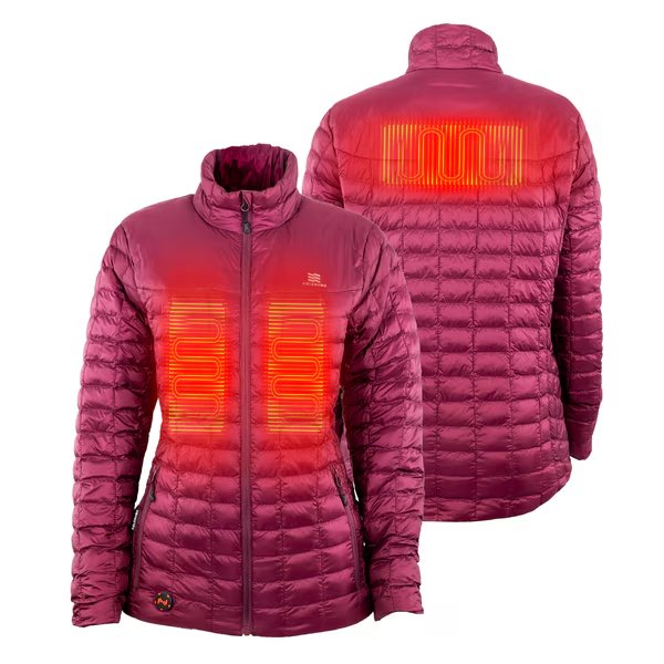 Women's Burgundy Heated Jacket, XS, 7.4V, Mobile Warming, Mfr#: MWWJ04310120