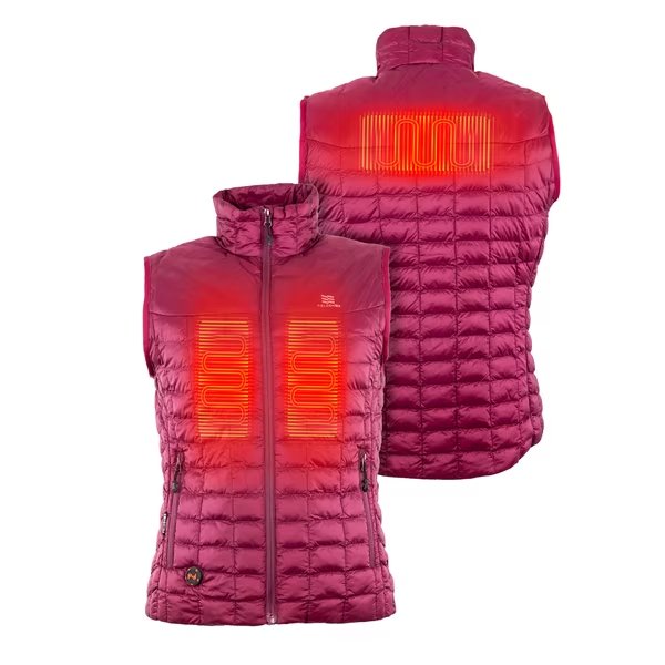 Women's Burgundy Heated Vest, MD, 7.4V, Mobile Warming, Mfr#: MWWV04310320