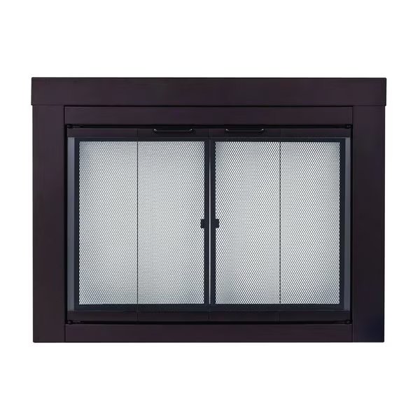 Ascot Small Oil Rubbed Bronze, Fireplace Glass Doors, Mfr#: AT-1000OR